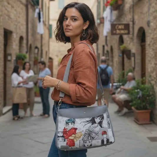 ESTER - Borsa strutturata grande fatta a mano - Prodotto artigianale