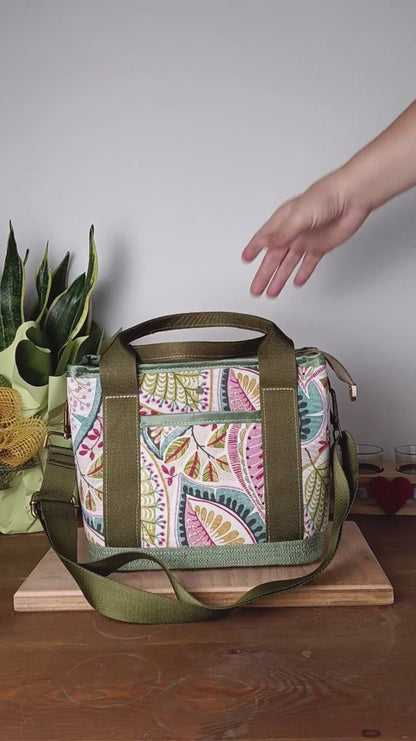 ALESSANDRA - Borsa a mano con tracolla e stampa floreale